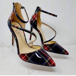 Plaid(tartan) Jessica Simpson stiletto